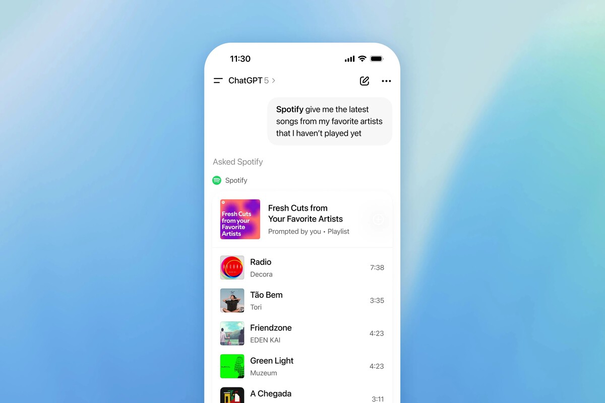 "Spotify, haz una lista para mi fiesta”: OpenAI acaba de abrir la puerta a una nueva forma de usar apps con ChatGPT 1 1200 800 9